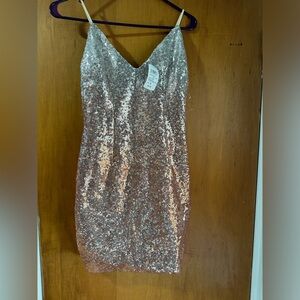 Rose Gold Sequin Dress
